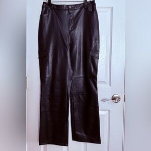 Bagatelle Black Faux Leather Trousers